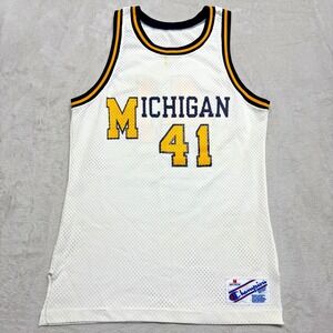 RARE Michigan Wolverines Vintage 80s‎ Champion NCAA Basketball Jersey Glen Rice